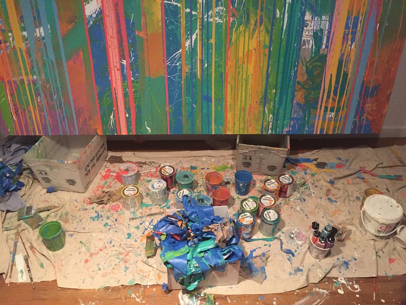 A painting in progress.